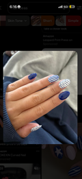 Dotted blue nails
